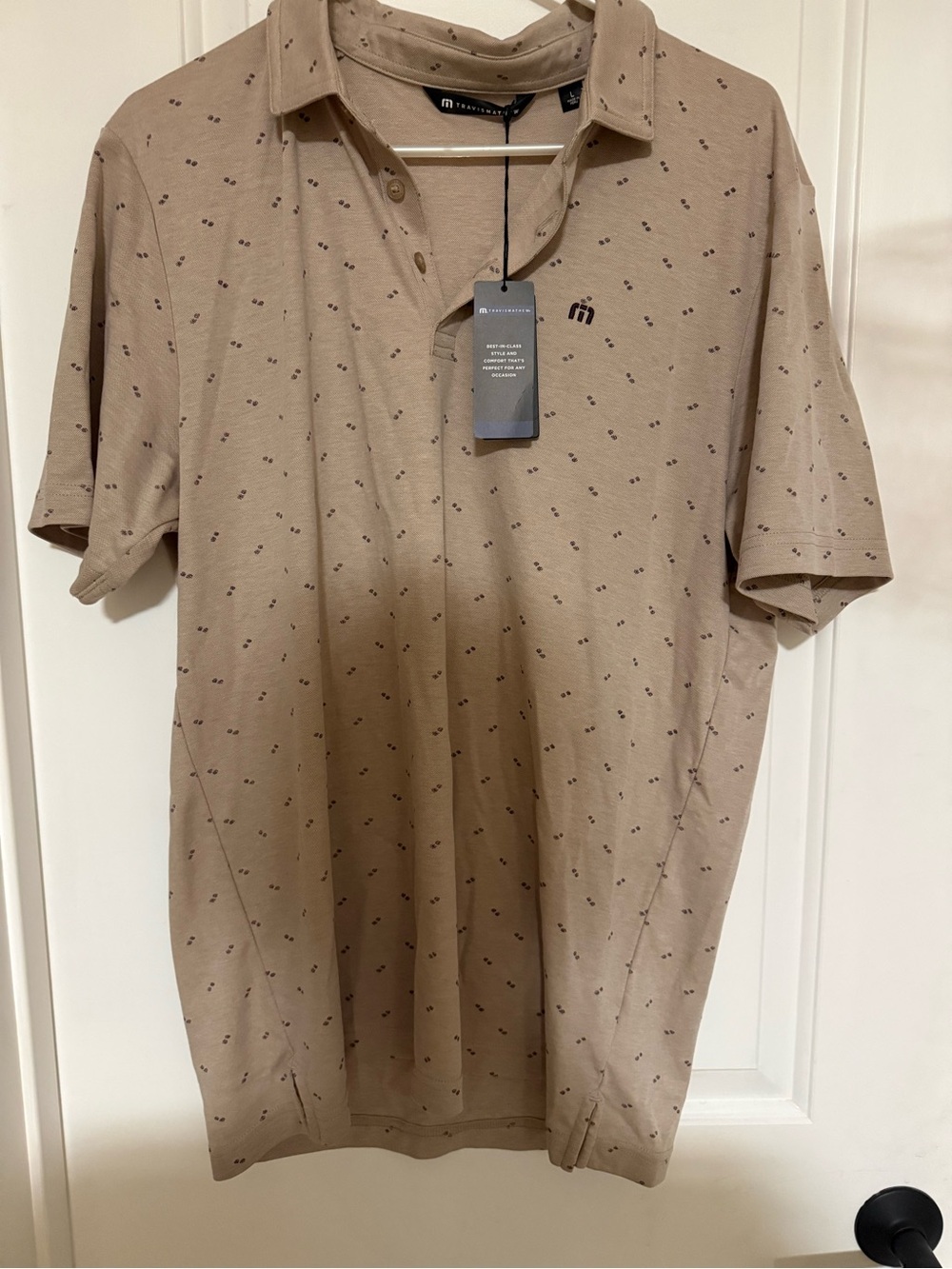 Mavi Tan Polo with Subtle Micro Motif